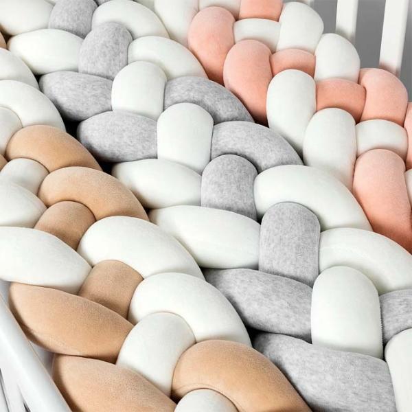Barieră pentru pătuț PernaMea Cosita Powder pink / Bumbac photo 6