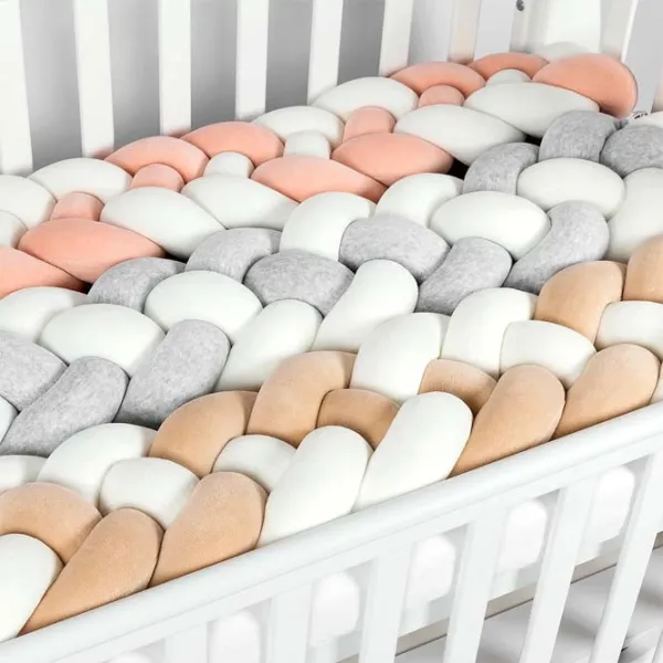 Barieră pentru pătuț PernaMea Cosita Powder pink / Bumbac photo 7
