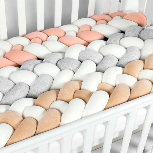 Barieră pentru pătuț PernaMea Cosita Powder pink / Bumbac photo 7
