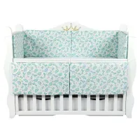 Барьер для кроватки PernaMea Baby Dinno Turcoaz / Хлопок