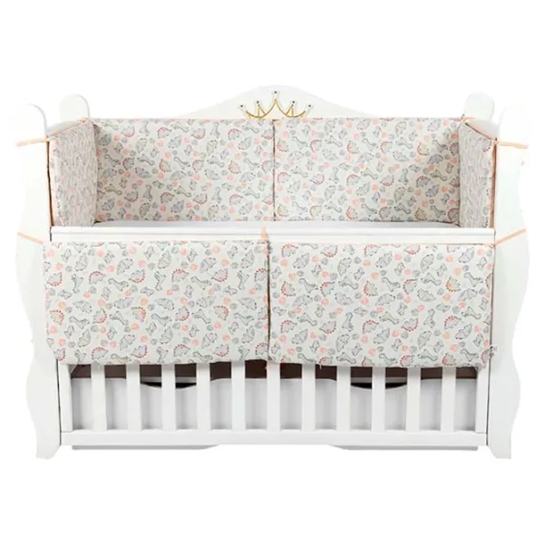 Barieră pentru pătuț PernaMea Baby Dinno Brown / Bumbac photo 1