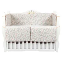 Barieră pentru pătuț PernaMea Baby Dinno Brown / Bumbac