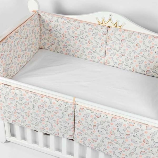 Barieră pentru pătuț PernaMea Baby Dinno Brown / Bumbac photo 2