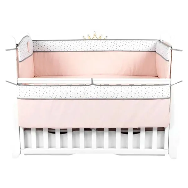 Barieră pentru pătuț PernaMea Confort Pink / Bumbac photo 1