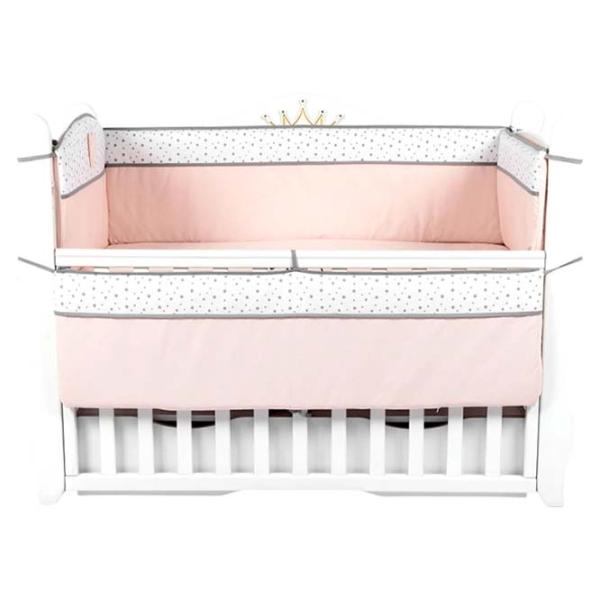 Barieră pentru pătuț PernaMea Confort Pink / Bumbac photo 1