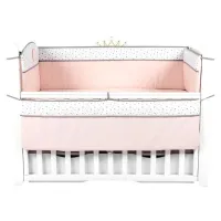 Barieră pentru pătuț PernaMea Confort Pink / Bumbac