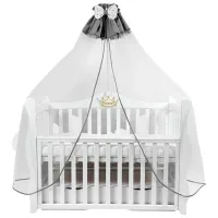 Балдахин для кроватки Jollein Confort Grey / Хлопок