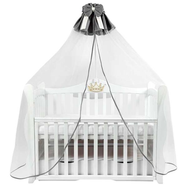 Baldachin pentru pătuț PernaMea Satin Grey / Bumbac photo 1