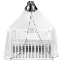 Baldachin pentru pătuț PernaMea Satin Grey / Bumbac