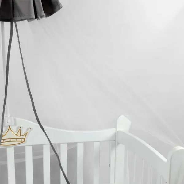 Baldachin pentru pătuț PernaMea Satin Grey / Bumbac photo 2