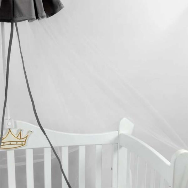 Baldachin pentru pătuț PernaMea Satin Grey / Bumbac photo 2