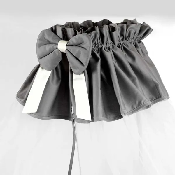 Baldachin pentru pătuț PernaMea Satin Grey / Bumbac photo 3
