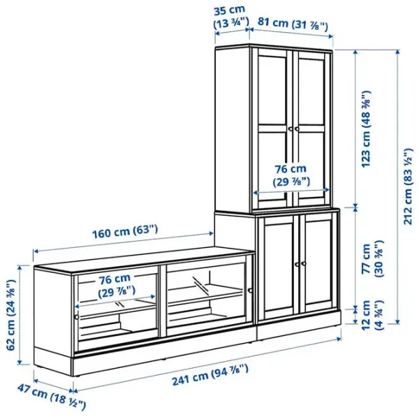 Living Ikea Havsta Liniară / White photo 8