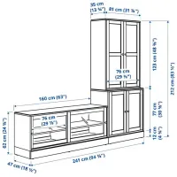 Гостиная Ikea Havsta Линейная / White photo 8