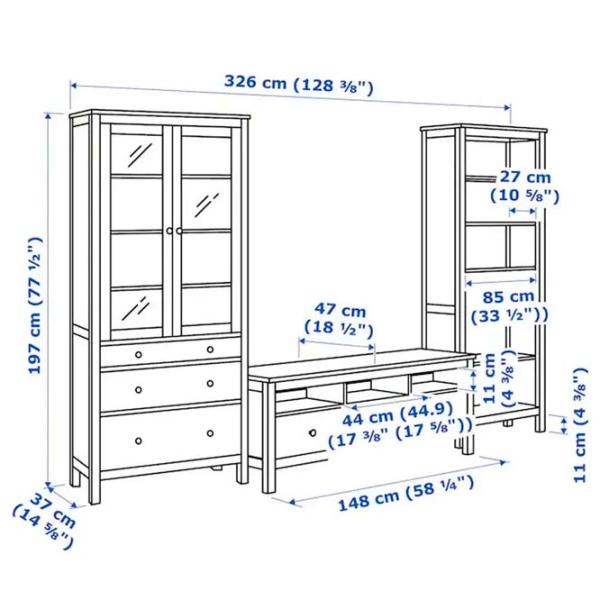 Living Ikea Hemnes Modulară / Dark Brown photo 5