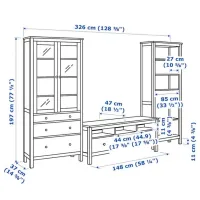 Гостиная Ikea Hemnes Модульная / Темно Коричневый photo 5