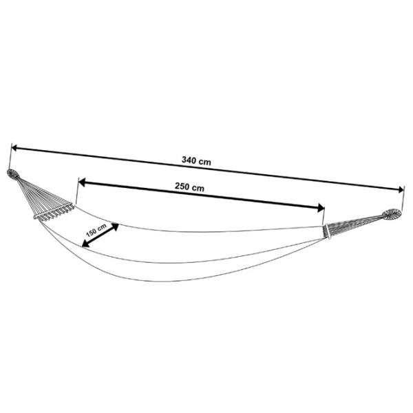 Hamac Royokamp Hammock XXL 1021170 150 kg / Policoton / Gray photo 6