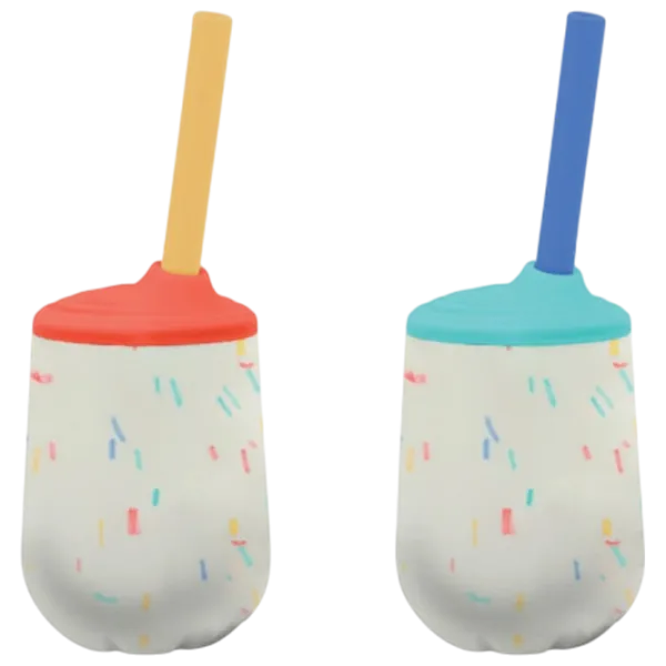 Sticluță cu pai Nuby NV04035 0.12l 12 luni / Silicon / Multicolor photo 1