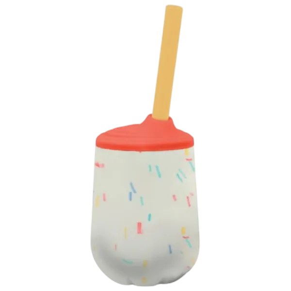 Sticluță cu pai Nuby NV04035 0.12l 12 luni / Silicon / Multicolor photo 3