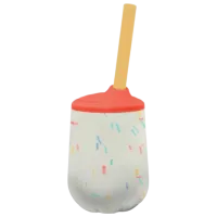Sticluță cu pai Nuby NV04035 0.12l 12 luni / Silicon / Multicolor photo 3