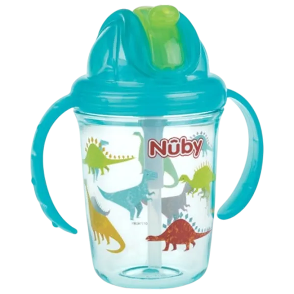 Sticluță Nuby NV0414017AQUA 0.24l 12 luni / Tritan / Blue photo 1