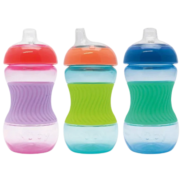 Sticluță Nuby NV04032 0.18l 4 luni / Silicon / Multicolor photo 1