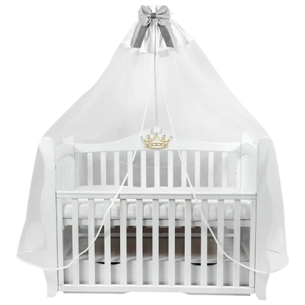 Baldachin pentru pătuț Jollein Elegance Grey / Bumbac photo 1