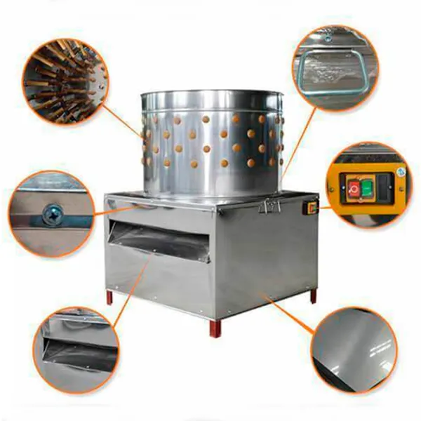 Mașină de opărit păsări Tehno MS MS-60 Oțel / Inox photo 2