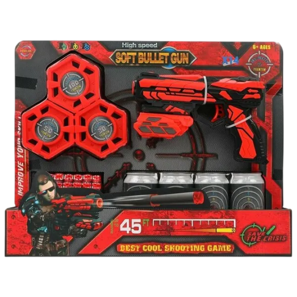 Бластер ChiToys Soft Bullet Gun FJ901 6+ / Стрел / Красный photo 6 Бластер ChiToys Soft Bullet Gun FJ901 6+ / Стрел / Красный photo 6