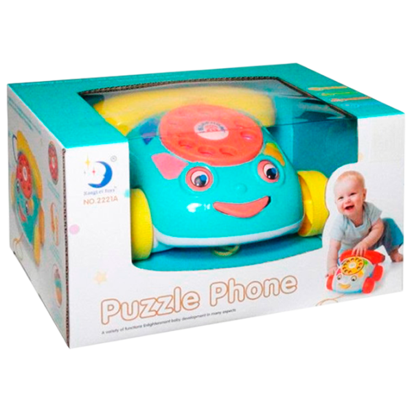 Интерактивная игрушка Lulu Puzzle Phone 2221A 3+ / Желтый Синий photo 1
