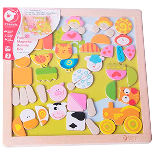 Развивающий набор Classic World Farm Magnetic Activity Box 3534 3+ / Разноцветный Розовый photo 1