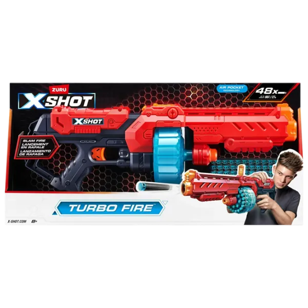 Бластер Zuru X-shot Turbo Fire 36270 8+ / Стрел / Красный photo 6 Бластер Zuru X-shot Turbo Fire 36270 8+ / Стрел / Красный photo 6