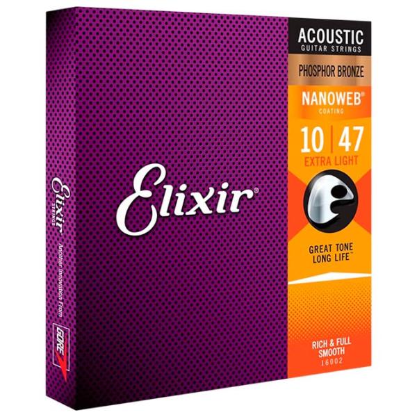Струны Elixir Nanoweb  Фиолетовый / Бронза photo 1