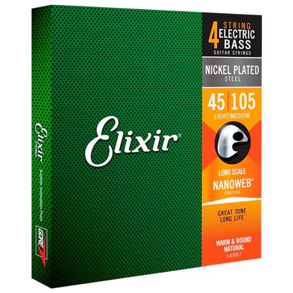 Струны Elixir Nanoweb  Зеленый / Никель photo 1