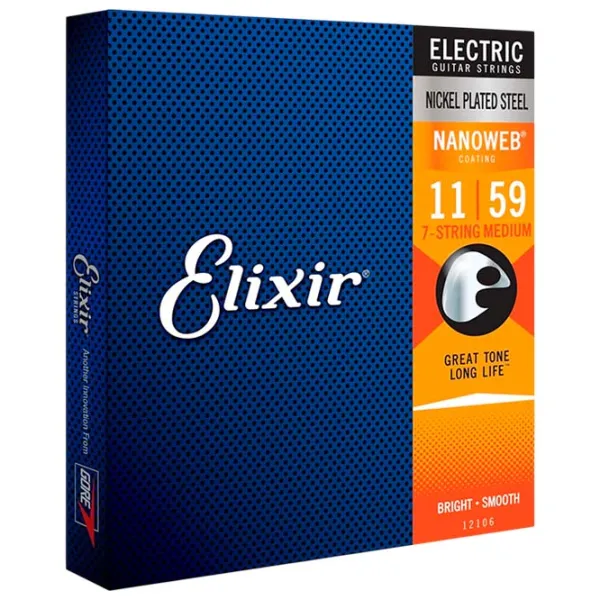 Струны Elixir Nanoweb  Синий / Никель photo 1