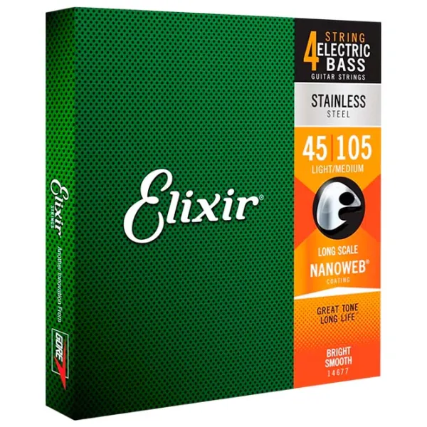 Струны Elixir Nanoweb  Зеленый / Cталь photo 1