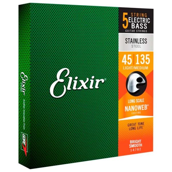 Струны Elixir Nanoweb  Зеленый / Cталь photo 1