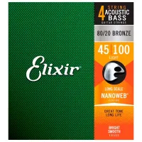 Струны Elixir Nanoweb  Зеленый / Бронза