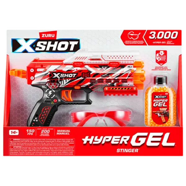 Blaster Zuru X-shot Stinger Hyper Gel 36728 14+ / Bile gel / Red photo 5 Blaster Zuru X-shot Stinger Hyper Gel 36728 14+ / Bile gel / Red photo 5