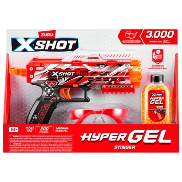 Blaster Zuru X-shot Stinger Hyper Gel 36728 14+ / Bile gel / Red photo 5 Blaster Zuru X-shot Stinger Hyper Gel 36728 14+ / Bile gel / Red photo 5