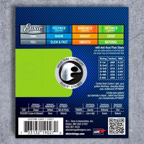 Струны Elixir Optiweb  Синий / Никель photo 2