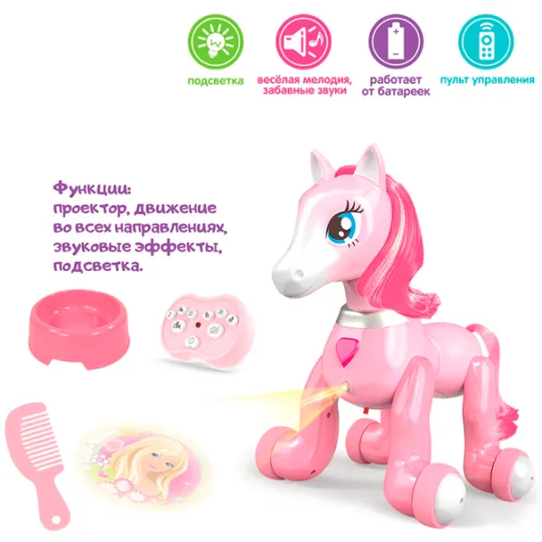 Интерактивная игрушка Zhorya Smart Pet Pony ZYB-B2997-1 3+ / Разноцветный Розовый photo 2