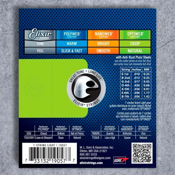 Струны Elixir Optiweb  Синий / Никель photo 2