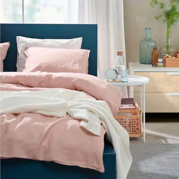Кровать Ikea Malm Luroy 2 140 x 200 см / Шпон / Синий photo 7