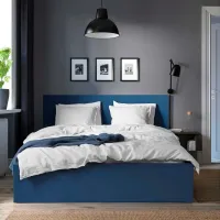 Кровать Ikea Malm/Luroy 140 x 200 см / Шпон / Синий photo 2