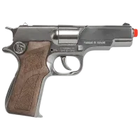 Игрушечный пистолет Gonher Police 125/0 3+ / пуля / Серебряный