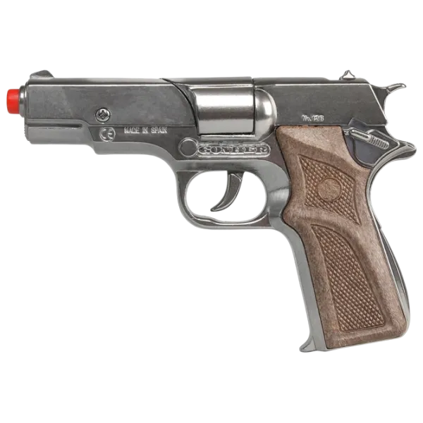 Pistol de jucărie Gonher Police 125/0 3+ / glonte / Silver photo 2 Pistol de jucărie Gonher Police 125/0 3+ / glonte / Silver photo 2