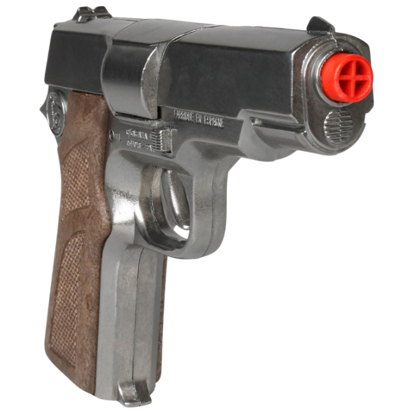 Pistol de jucărie Gonher Police 125/0 3+ / glonte / Silver photo 3 Pistol de jucărie Gonher Police 125/0 3+ / glonte / Silver photo 3