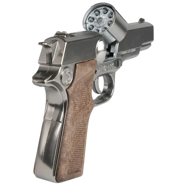 Pistol de jucărie Gonher Police 125/0 3+ / glonte / Silver photo 4 Pistol de jucărie Gonher Police 125/0 3+ / glonte / Silver photo 4