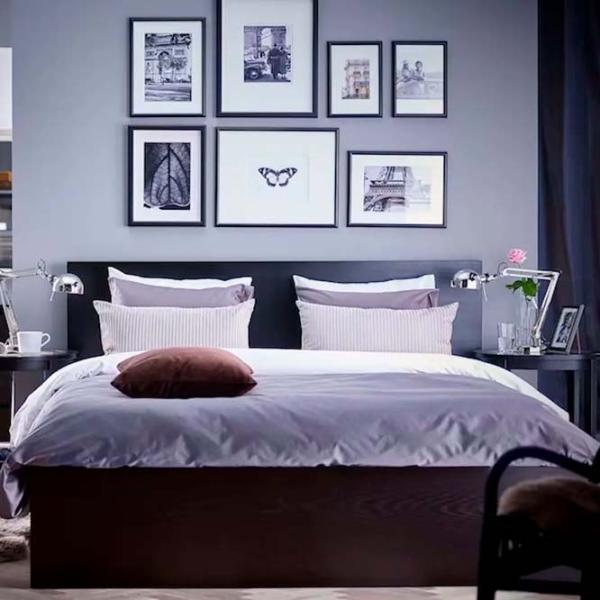 Кровать Ikea Malm/Luroy 140 x 200 см / Шпон / Черно-Коричневый photo 3 Кровать Ikea Malm/Luroy 140 x 200 см / Шпон / Черно-Коричневый photo 3